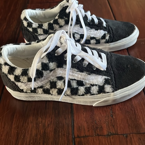 Mens Checkerboard Vans sherpa - Picture 3 of 8
